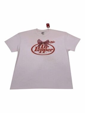 Dr Pepper Im a‎ Pepper Graphic T-Shirt Orchid Tint Pink Bow XXL Soda NWT